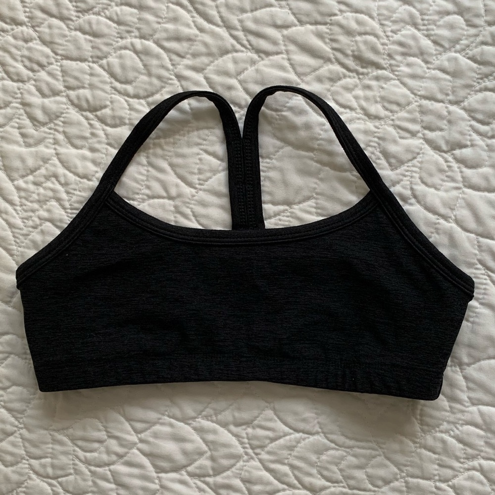 Beyond Yoga Spacedye Slim Racerback Bra Heather Black